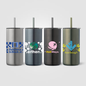 Borealis Recycled Stainless Steel straw tumbler